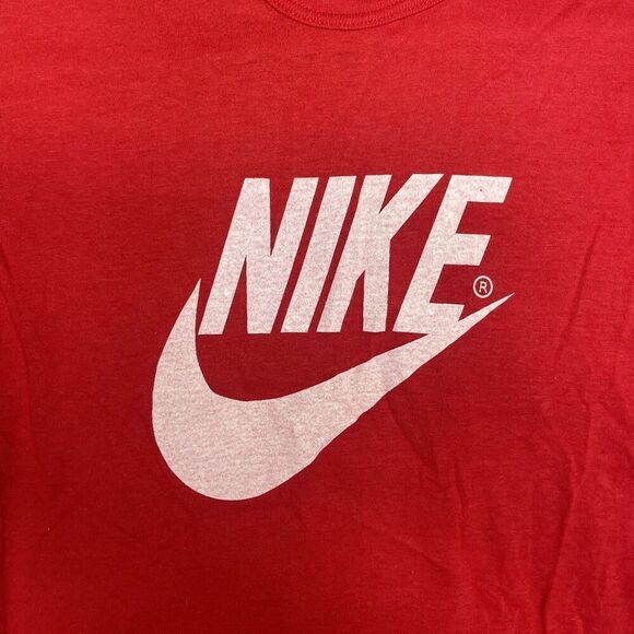 Vintage Nike T Shirt Adult Large Red Logo Swoosh Graphic 90s Made in USA - Picture 4 of 10